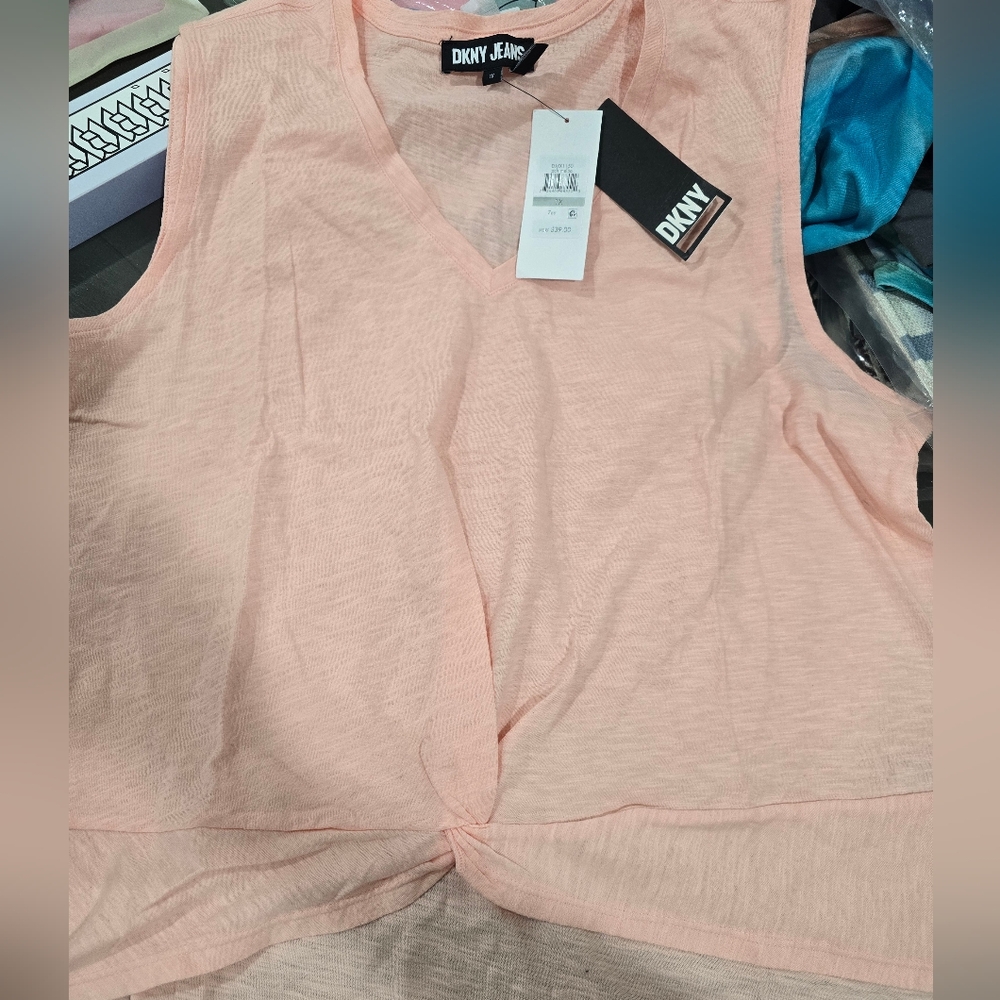 DKNY Women's Pink Sleeveless Top